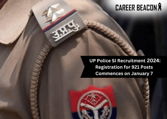 UP Police SI Recruitment 2024: Registration for 921 Posts Commences on January 7