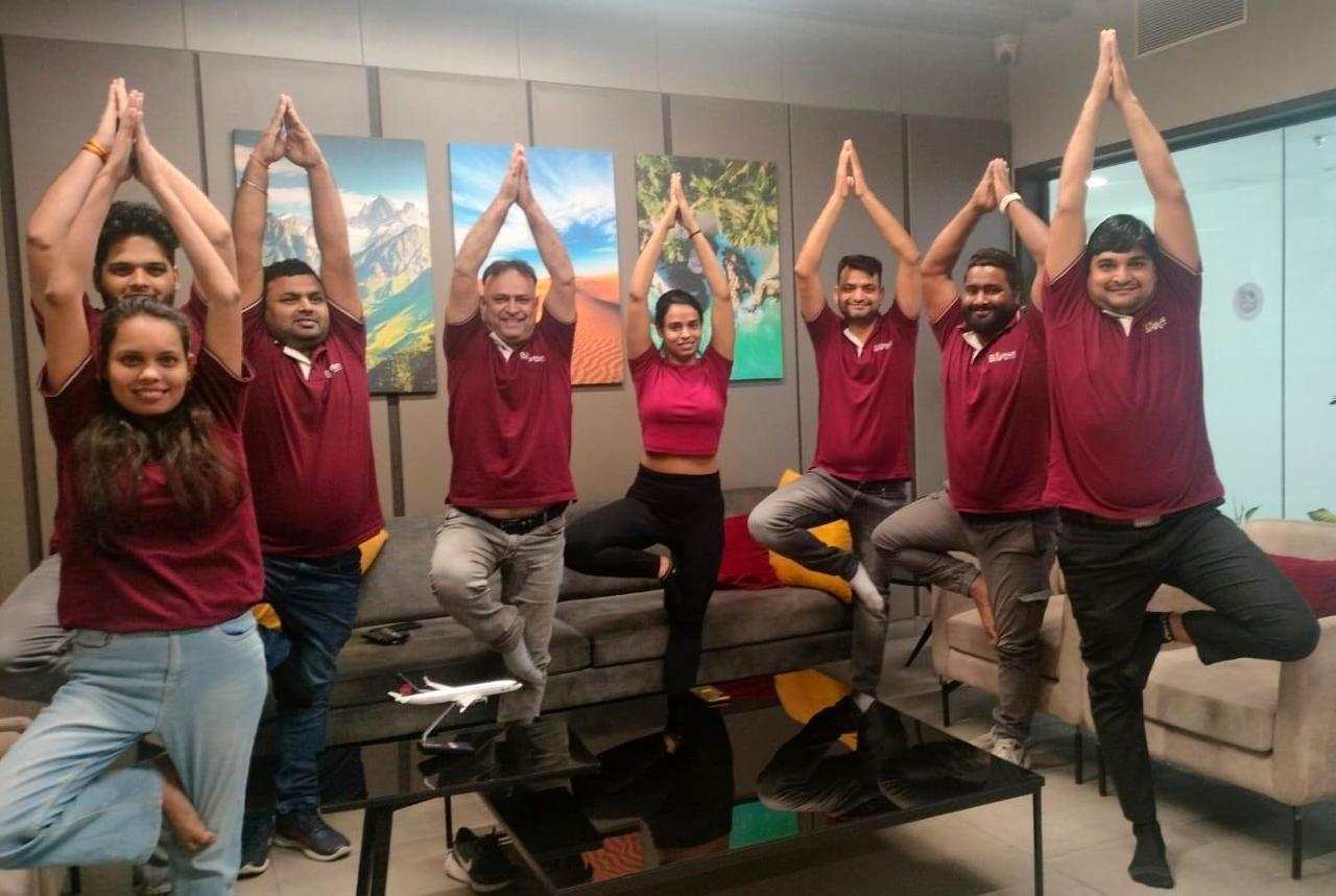 Brightsun Travel Enhances Employee Wellness with Desk Yoga and Nutrition Workshop on International Yoga Day