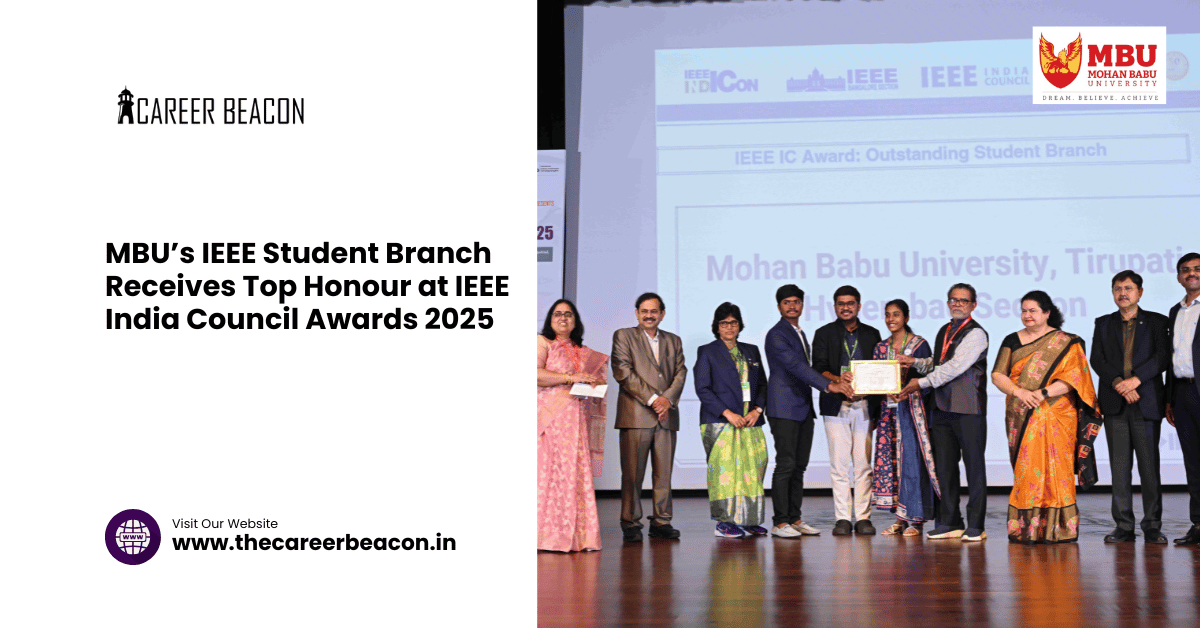 MBU’s IEEE Student Branch Receives Top Honour at IEEE India Council Awards 2025