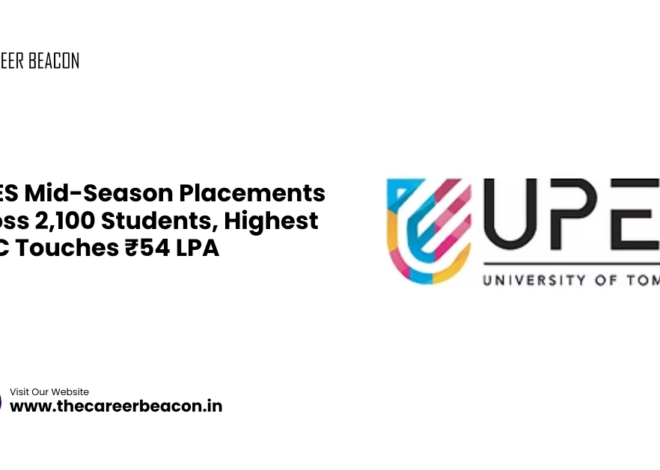 UPES Mid-Season Placements Cross 2,100 Students, Highest CTC Touches ₹54 LPA